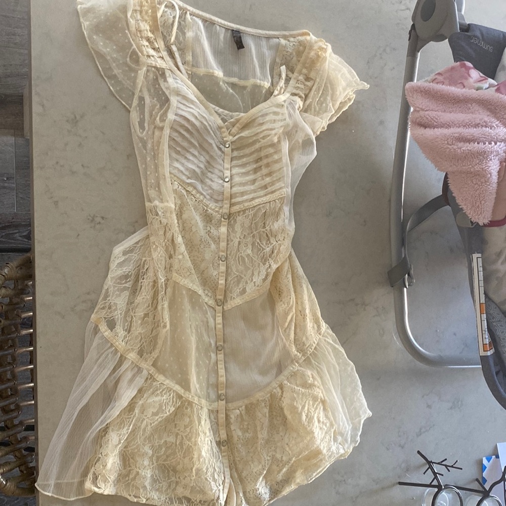 Free People lace mini dress S